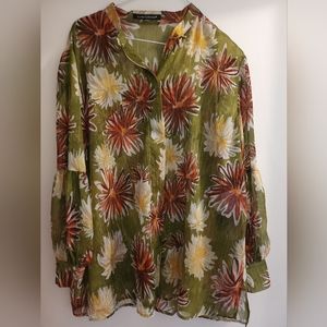 Luisa Cerano Sheer Blouse. Size xl. Preloved.